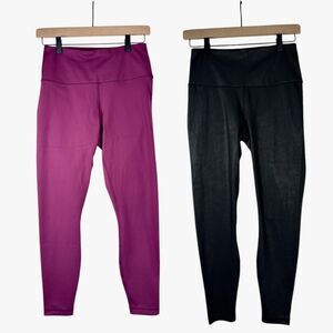 90 Degree Legging Bundle Pink and Textured Black Size S
